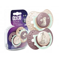 Lovi Smoczek uspokajający dynamiczny 6-18m Night&Day 2szt.