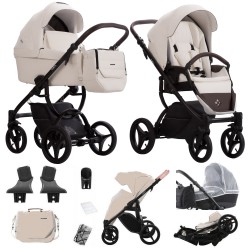 Bebetto Luca Pro 2023 Wózek Wielofunkcyjny 2w1 koła pompowane