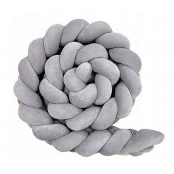 Lulumi Warkocz 200 cm Ochraniacz Welur Do Łóżeczka