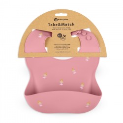 PETITE&MARS Śliniak silikonowy ze wzorem Take&Match 6m+