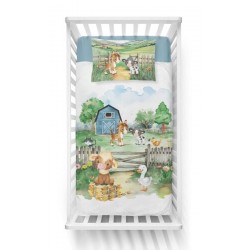 Mayamoo Pościel Bawełniana Niemowlęca 100x135 + 40x60 Farma 5140