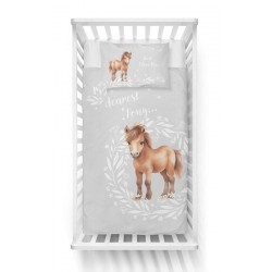 Mayamoo Pościel Bawełniana Niemowlęca 90x120 + 40x60 Konik Wariant - 5137