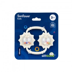 Dumel GiliGums Grzechotka Słoneczniki niebieska