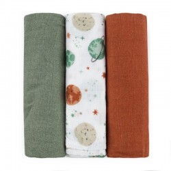 PETITE&MARS Moussy Zestaw pieluszek z muślinu bambusowego 3 szt.