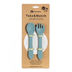 PETITE&MARS Silikonowe sztućce TAKE&MATCH 6m+