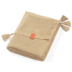 Babyono 546 Kocyk dzianinowy bambusowy z frędzlami 75x100 cm