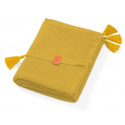 Babyono 546 Kocyk dzianinowy bambusowy z frędzlami 75x100 cm