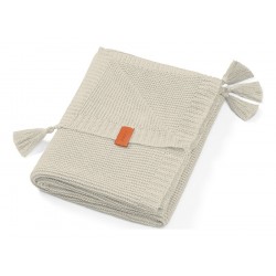 Babyono 546 Kocyk dzianinowy bambusowy z frędzlami 75x100 cm