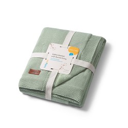 Babyono 1671 Kocyk bawełniany z flanelowym podszyciem 75x100 cm