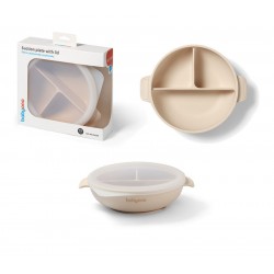 Babyono 1661 Silikonowy talerz z przyssawką i przykrywką