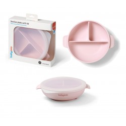 Babyono 1661 Silikonowy talerz z przyssawką i przykrywką