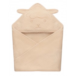 Lionelo Muslin Hooded Towel ręcznik kąpielowy z kapturkiem