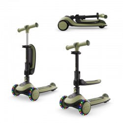 Kinderkraft HALLEY 2 hulajnoga balansowa 2w1,siedzisko 25-33 cm LED