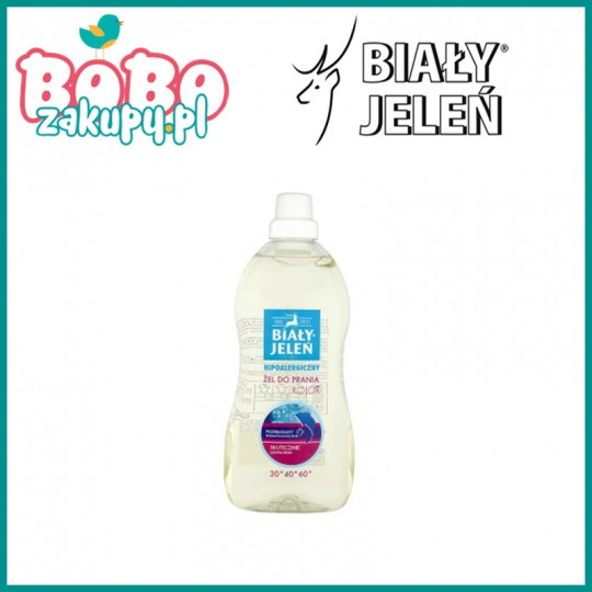 BIAŁY JELEŃ ŻEL DO PRANIA HIPOALERGICZNY 1.5L! BIAŁY JELEŃ ŻEL DO PRANIA HIPOALERGICZNY 1.5L!