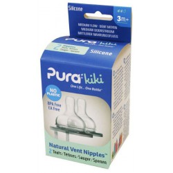 Smoczek dla niemowląt do butelek Pura Kiki, 2 szt.