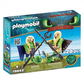 Playmobil 70042 Figurki Mieczyk i Szpadka w zbroi Dragons