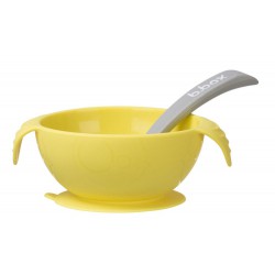 B.box  Silikonowa miseczka z przyssawką i łyżeczką