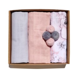 EGA ECO MUŚLIN POMPONY Zestaw prezentowy