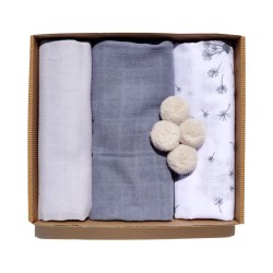 EGA ECO MUŚLIN POMPONY Zestaw prezentowy