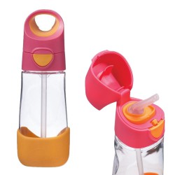 B.box Butelka tritanowa ze słomką 450 ml