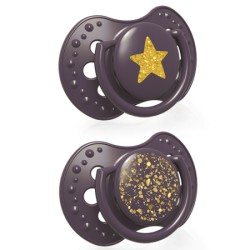 LOVI Smoczek Stardust silikonowy dynamiczny 0-3m 2 szt
