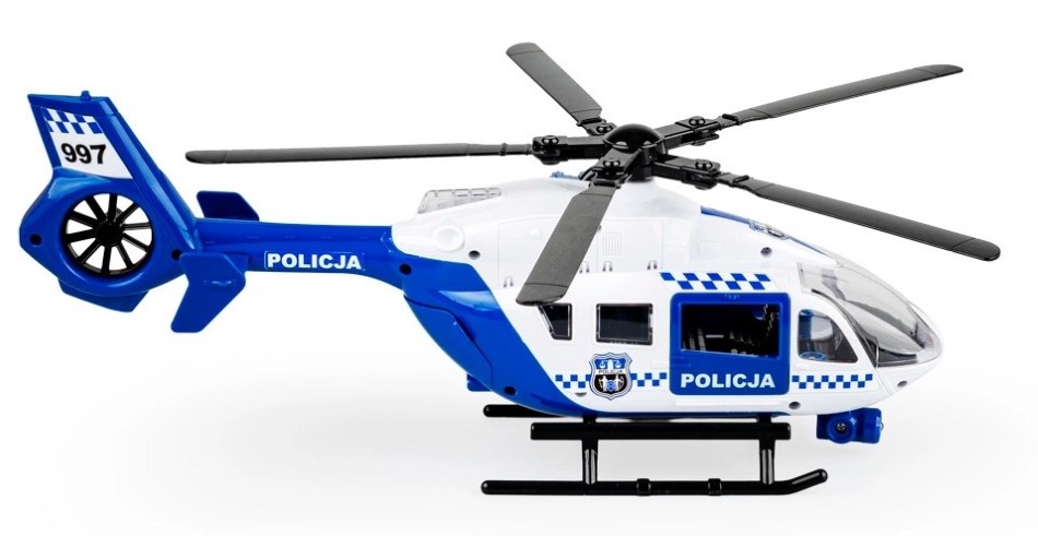 DUMEL HELIKOPTER policyjny śmigłowiec światła dźwięk interaktywny bokiem