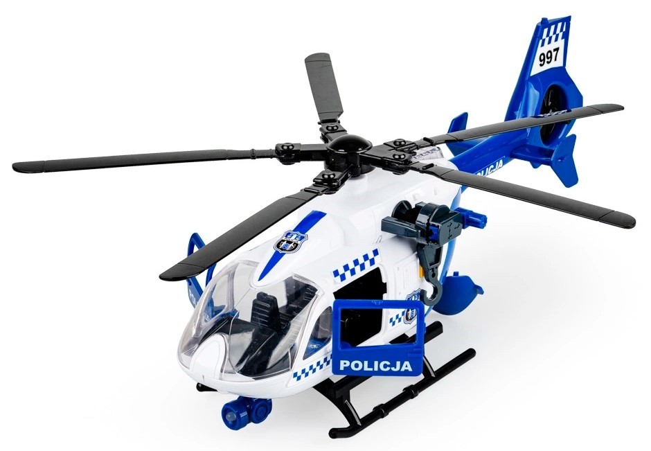 DUMEL HELIKOPTER policyjny śmigłowiec światła dźwięk interaktywny przodem