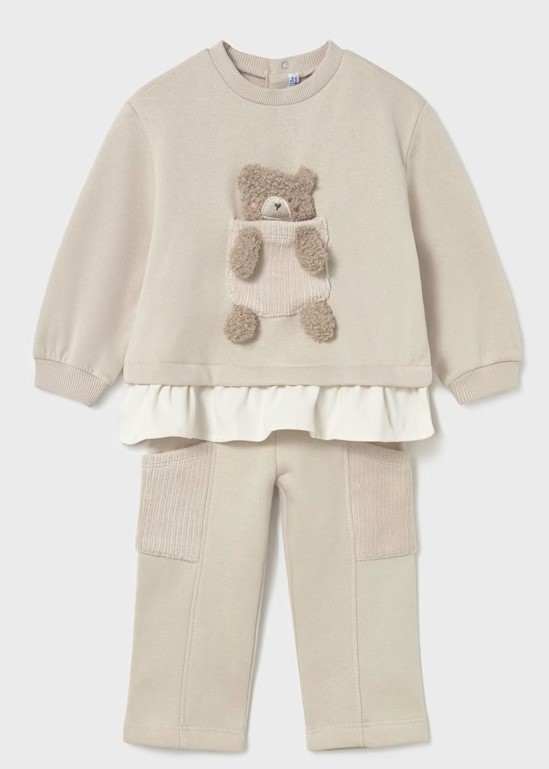 Mayoral 2843.052 Dres Bear dla niemowlęcia z przodu