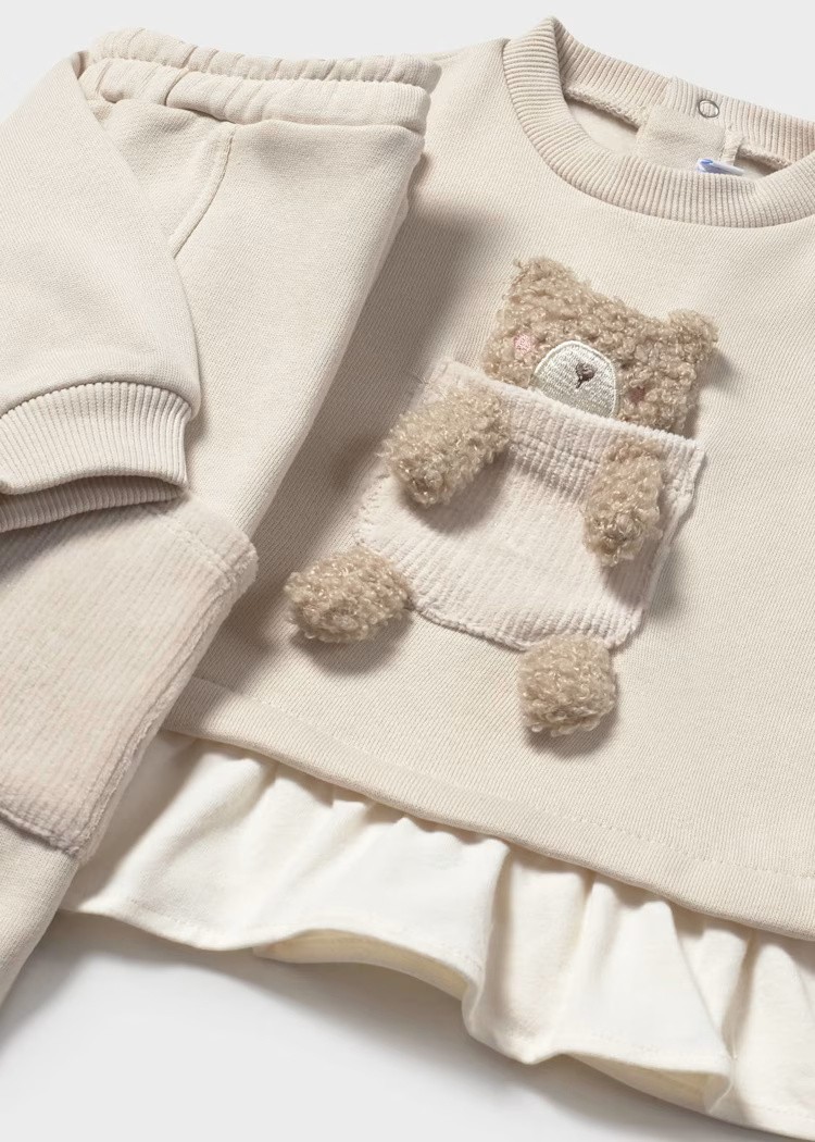 Mayoral 2843.052 Dres Bear dla niemowlęcia z bliska