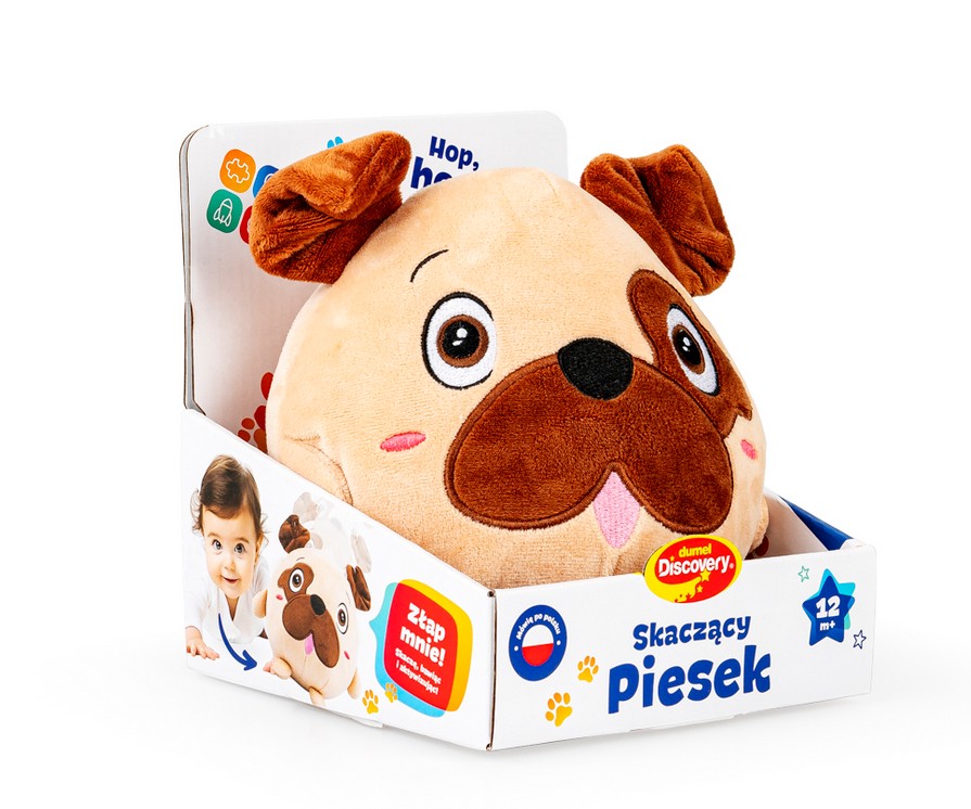 Zabawka Piesek w Pudełku od przodu